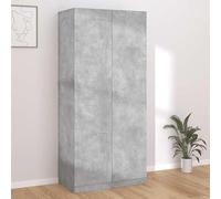 Armoire élégante pour chambre de jeunes, 2 portes. Armoire moderne et tendance pour chambre d'enfant, offrant beaucoup d'espace de rangement. Couleur : gris béton. Dimensions : 90 x 52 x 200 cm. Matér