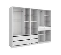 Armoire Vicco Elmo Blanc 100x200cm Lot de 3, Model 61357