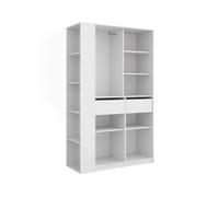 Vicco Armoire "Elmo", Blanc, 50x200cm | Lot de 2pour un rangement flexible des vêtements les plus divers