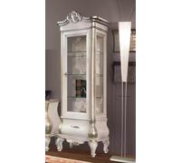 Armoire en bois de luxe avec verre Meubles blancs classiques Armoire Vitrines