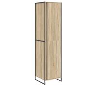 vidaXL Garde-robe avec porte Sonoma – 50 x 50 x 200 cm, Bois d'ingénierie, Minimaliste