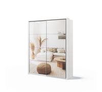 Armoire en bois pour chambre avec miroirs - ARIANNA