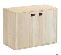 Armoire en pin brut 2 portes 3 tablettes Dinamic