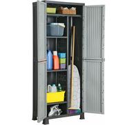 Armoire en plastique, armoire de stockage, armoires en plastique, armoire à produits de nettoyage, armoire à appareils, meuble d'appoint, armoire multifonctionnelle, dimensions : 68 x 39 x 171,5 cm