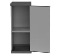 Armoire en plastique, pour intérieur et extérieur - Noir et gris - 34 x 40 x 85 centimètres