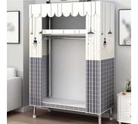 Armoire en toile portable avec rail de suspension et étagères pliable Sto nizer 120 x 45 x 170 cm - Porte-vêtements peu encombrant pour la maison et l'appartement nizat