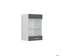 Armoire en verre R-Line, 40cm, Anthracite Haute brillance/Blanc, Vicco 29262
