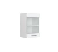 Armoire en verre R-Line, 40cm, Blanc Haute brillance/Blanc, Vicco 29263