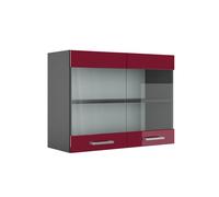 Armoire en verre R-Line, 80cm, Rouge brillant/Anthracite, Vicco 34929