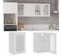 vidaXL Vitrine suspendue Lyon Blanc 40 x 31 x 60 cm Bois d'ingénierie