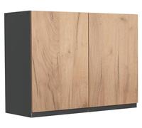 Armoire en verre Vicco R-Line Chêne doré/Anthracite 80cm, Model 71462