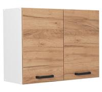 Armoire en verre Vicco R-Line Chêne doré/Blanc 80cm, Model 71446