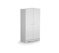 AT4 - Armoire enfant 2 portes en bois MARELLE Blanc 96 x 51 x 176 cm Blanc - Taille unique