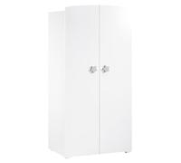Armoire Enfant | Meuble Rangement Enfant 2 Portes | Bouton étoile Gris Basic | 85 x 175 x 56 cm | Fabriqué en France | Babyprice par Sauthon