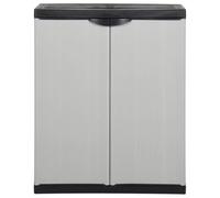 Armoire Exterieur Plastique 68 x 40 x 85 cm | PVC et PP robustes, 1 étagère, verrouillable par cadenas, pour jardin ou patio