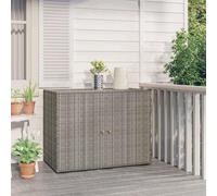 Armoire Famanu en bois - Rangement de jardin en bois - Abri de jardin extérieur - Gris