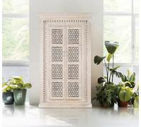 Armoire - Giner y Colomer - Bois de Manguier - Blanc Patiné - Sculptée à la Main