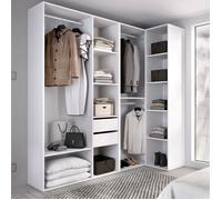 Armoire Grande Onyok Dmora, en Bois Mélaminé Blanc 84.5x205h cm