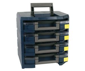 Armoire HandyBoxxserPolypropylène avec 4 valises d'assortiment bleu , 137966