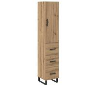 Armoire haute avec tiroir - vidaXL - Chêne artisanal - 34,5x34x180 cm - Bois d'ingénierie - Moderne - Design minimaliste
