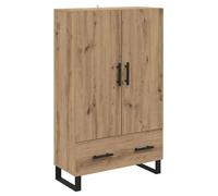 Armoire haute avec tiroir - vidaXL - Chêne artisanal - 69,5 x 30 x 115 cm - Bois d'ingénierie - Avec tiroir - 2 portes
