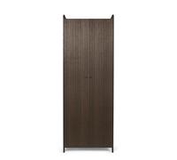 Armoire Haute en Chêne Teinté Foncé