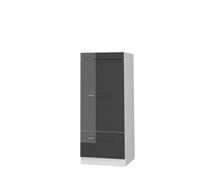 Armoire haute Fame-Line, 60cm, Anthracite Haute brillance/Blanc, Vicco 38527