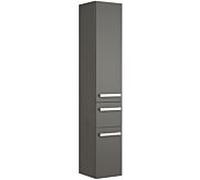 Armoire haute Pelipal série 4005 992.123.020 2 portes, 30x168x33 cm, gris pierre brillant / gris quartz brillant Select, poignée chromé