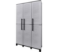 Armoire Haute Polypropylène Gris Rangement Polyvalent Avec Porte-balais - Art Plast