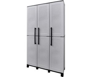 Armoire Haute Polypropylène Gris Rangement Polyvalent Avec Porte-balais - Art Plast