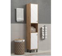 Armoire haute - TRENDTEAM - Série Touch - Blanc/Brun - 36 cm - 191 cm de hauteur