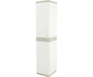 Armoire Haute Vestiaire PLASTIKEN, 1 Porte, 35cm Largeur, 180cm Hauteur, Blanc