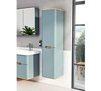Armoire haute VitrA Sento 65910 40 x 35 x 157,5 cm, charnière de porte à gauche, vert fjord mat, décor