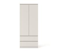 Armoire - HOMLANDO - MAJA 80 2D2S - 2 portes 2 tiroirs - penderie & étagères - cachemire 80×52×195 cm