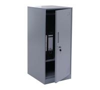 Armoire HWC-P63, casier coffre-fort armoire à casiers porte tringle à vêtements, 90x38x45cm acier gris