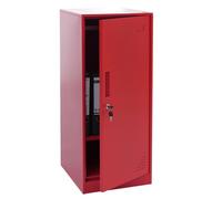 Armoire HWC-P63, casier coffre-fort armoire à casiers porte tringle à vêtements, 90x38x45cm acier rouge