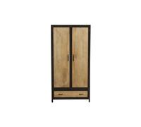 Armoire industrielle en bois massif manguier et métal noir L90 cm INDUSTRIA