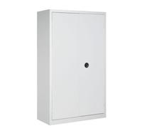 Armoire industrielle H 198 x L 120 x P 53 cm - corps gris portes battantes bleus