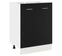 Armoire inférieure en bois d'ingénierie - vidaXL - Chêne noir - 60x46x81,5 cm - Grand espace de rangement