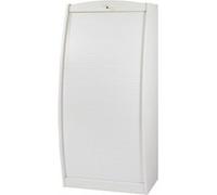 SIMMOB Armoire Informatique Galbée 6 Niches Serrure L 80.5 H 171.5 P 59.3 cm - Blanc