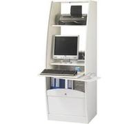 Armoire Informatique Galbée Largeur 60 cm 5 Niches - Blanc - L 60 x l 59.1 x H 171.5 cm Blanc G
