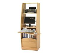 Armoire Informatique Galbée Largeur 60 cm 5 Niches - Hêtre - L 60 x l 59.1 x H 171.5 cm