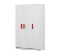 Armoire Jonas I 19 3D POIGNÉES : ROUGE 120cm