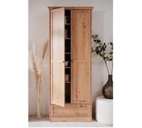 Timber Armoire Landwood, décor chêne artisan, 2 portes, 1 tiroir, L80 x P39 x H200 cm
