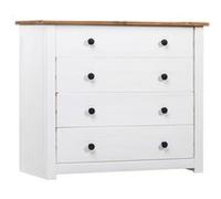 Armoire latérale Blanc 80x40x73 cm Pin Assortiment Panama Blanc et couleur du bois G