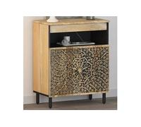 vidaXL Armoire latérale 60x33x75 cm bois massif de manguier Marron Rétro