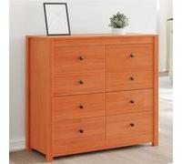 Armoire latérale cire marron 100x40x90 cm bois de pin massif Marron G