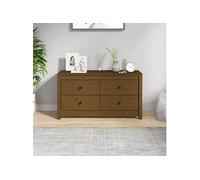 vidaXL Armoire latérale - Marron miel