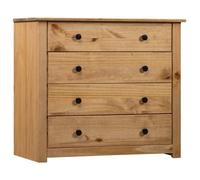 vidaXL Armoire latérale Pin Assortiment Panama – 4 tiroirs, bois massif, 80x40x73 cm