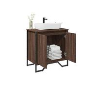 Armoire lavabo de salle de bain chêne marron 60x35x60 cm, placard lavabo de salle de bain, meubles de salle de bain, 848658